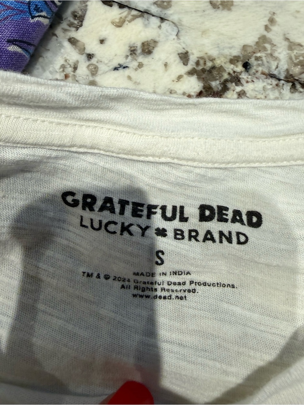 Lucky Brand White Grateful Dead Skull Sunset Graphic Tee - Picture 2 of 2